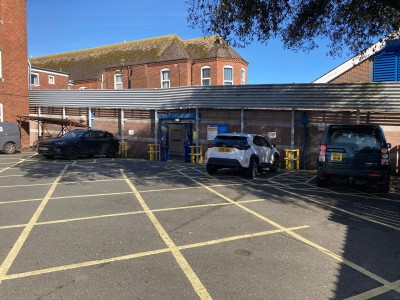 DSU hatched parking area